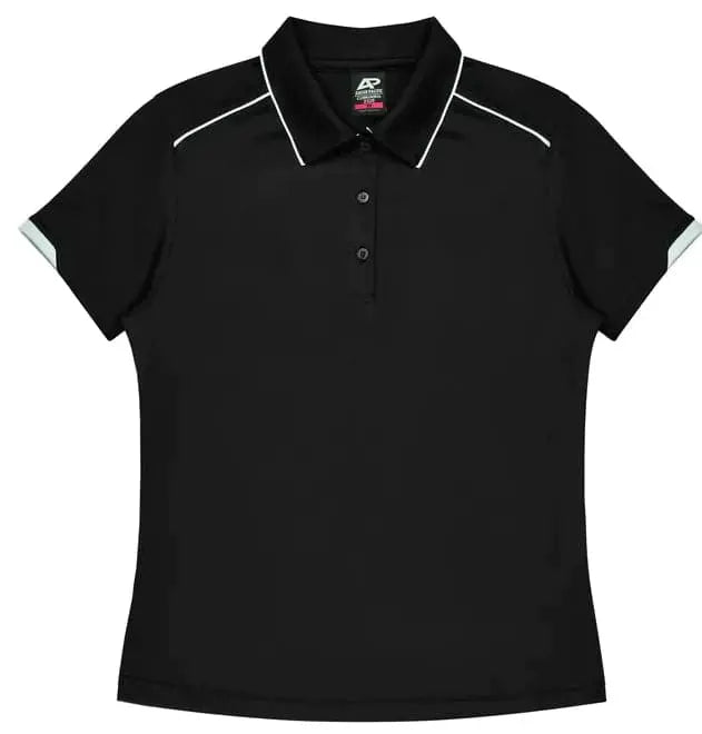 Aussie Pacific Currumbin Lady Polo Shirt 2320  Aussie Pacific BLACK/WHITE 6